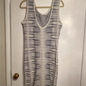 Rodika Zanian Paris Striped Sleeveless Dress - White and Gray T2